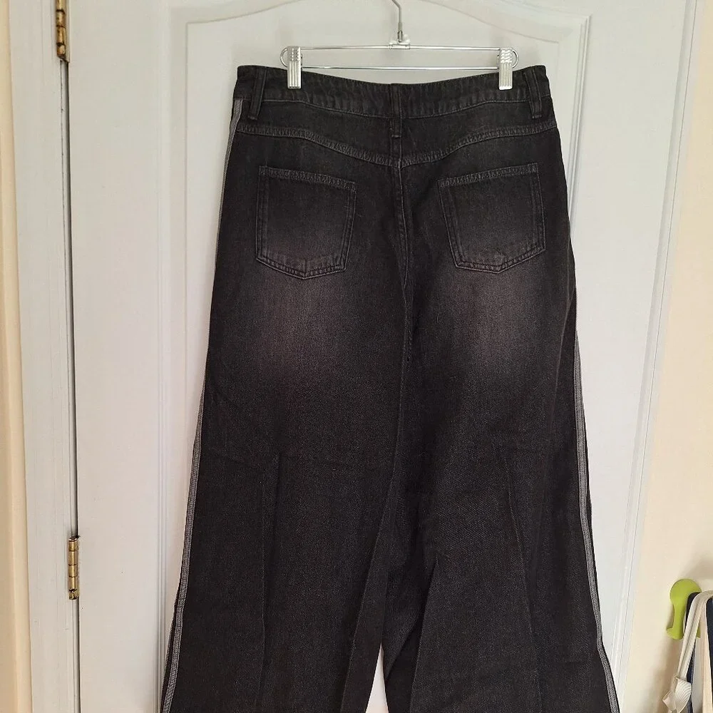 NWT Adidas Adicolor Adilenium Denim Wide Pants Women Size 30/30 - Picture 7 of 8